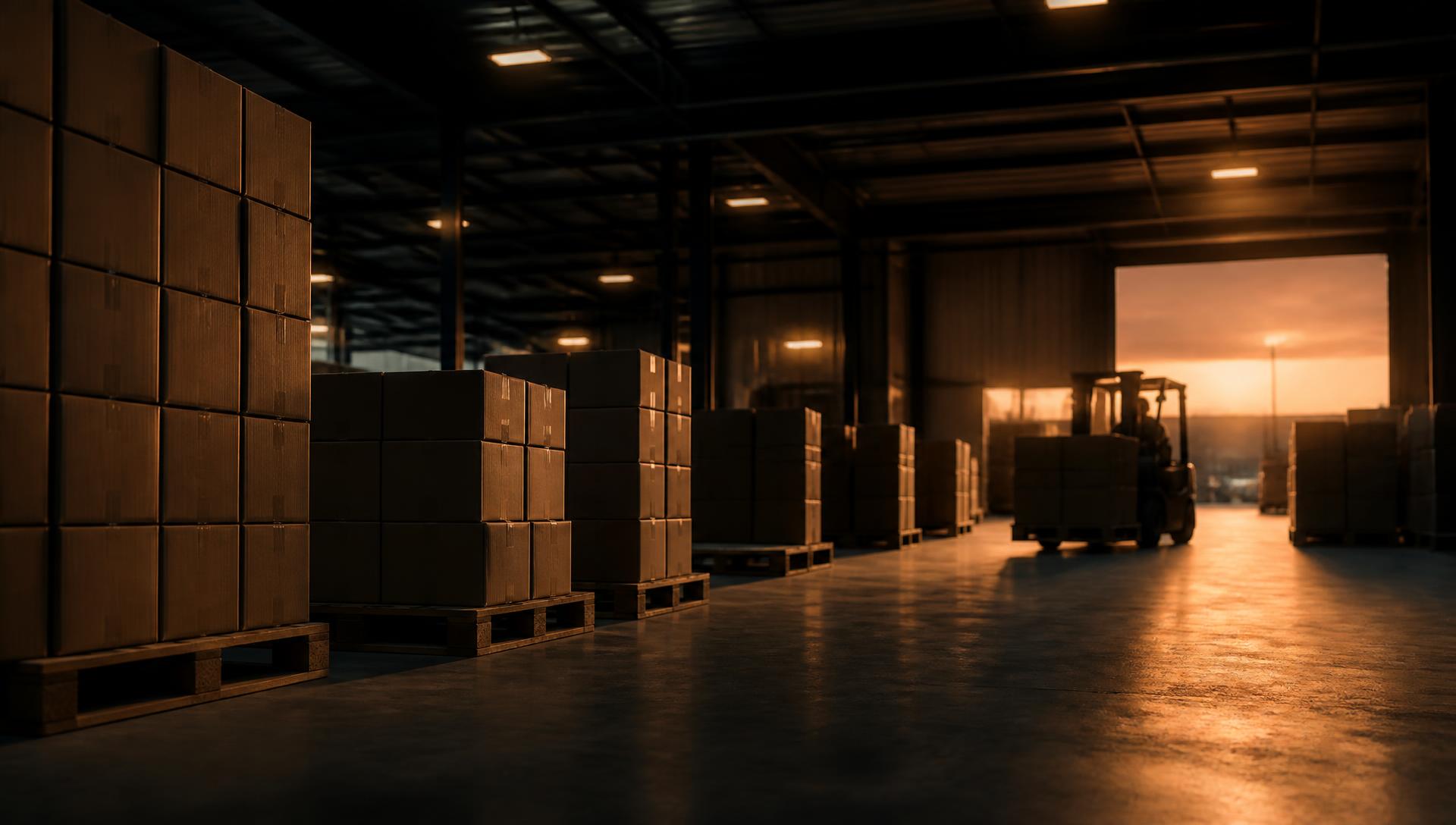 Kuztum Holdings distribution warehouse at dusk